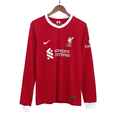 Men's Liverpool Home Soccer Long Sleeves Jersey 2023/24 - worldjerseyshop