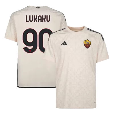 Men's Roma LUKAKU #90 Away Soccer Short Sleeves Jersey 2023/24 - worldjerseyshop