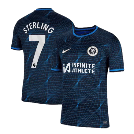 Men's Chelsea STERLING #7 Away Soccer Short Sleeves Jersey 2023/24 - worldjerseyshop