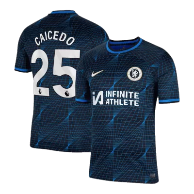 Men's Chelsea CAICEDO #25 Away Soccer Short Sleeves Jersey 2023/24 - worldjerseyshop