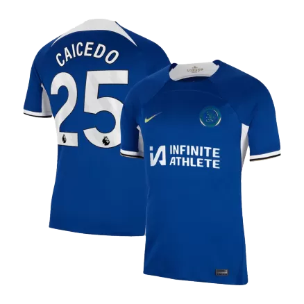 Men's Chelsea CAICEDO #25 Home Soccer Short Sleeves Jersey 2023/24 - worldjerseyshop