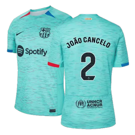 Men's Barcelona JOÃO CANCELO #2 Third Away Soccer Short Sleeves Jersey 2023/24 - worldjerseyshop