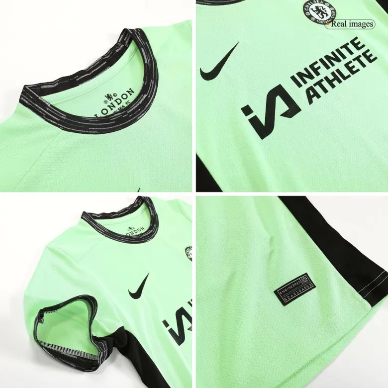 Kids Chelsea Third Away Soccer Jersey Kits(Jersey+Shorts) 2023/24 - worldjerseyshop