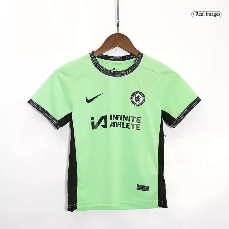 Kids Chelsea Third Away Soccer Jersey Kits(Jersey+Shorts) 2023/24 - worldjerseyshop