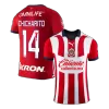 Men's Chivas Sign CHICHARITO #14 Home Soccer Short Sleeves Jersey 2023/24 - worldjerseyshop