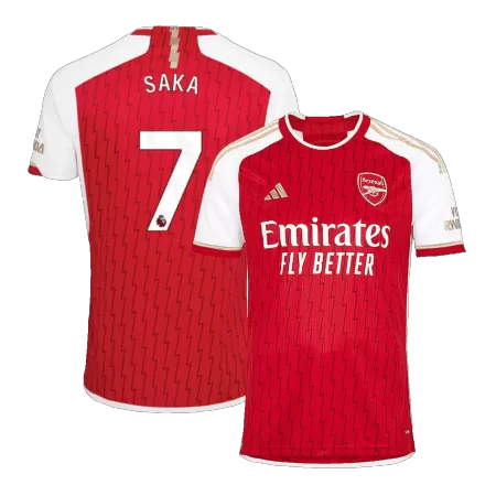 Men's Arsenal SAKA #7 Home Soccer Short Sleeves Jersey 2023/24 - worldjerseyshop