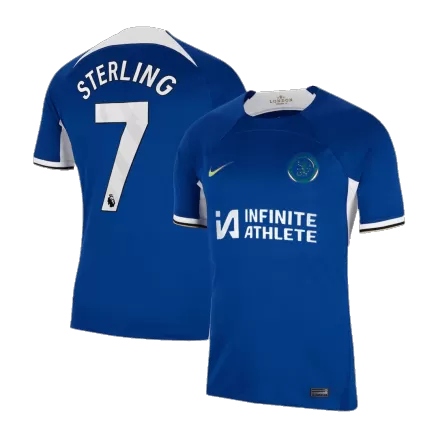 Men's Chelsea STERLING #7 Home Soccer Short Sleeves Jersey 2023/24 - worldjerseyshop