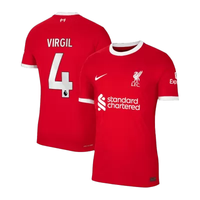 Men's Liverpool VIRGIL #4 Home Player Version Soccer Jersey 2023/24 - worldjerseyshop