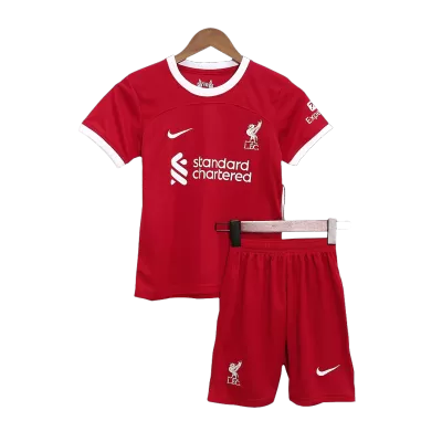 Kids Liverpool Home Soccer Jersey Kits(Jersey+Shorts) 2023/24 - worldjerseyshop