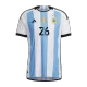 Men's Argentina MOLINA #26 Home World Cup Player Version Soccer Jersey 2022 - worldjerseyshop