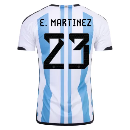 Men's Argentina E. MARTINEZ #23 Home Soccer Short Sleeves Jersey 2022 - worldjerseyshop