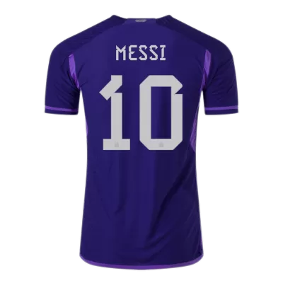 Men's Argentina Messi #10 Away World Cup Champion Edition Player Version Soccer Jersey 2022 - worldjerseyshop