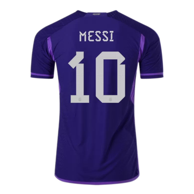 Men's Argentina Messi #10 Away World Cup Champion Edition Player Version Soccer Jersey 2022 - worldjerseyshop