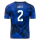 Men's USA DEST #2 Away World Cup Soccer Short Sleeves Jersey 2022 - worldjerseyshop