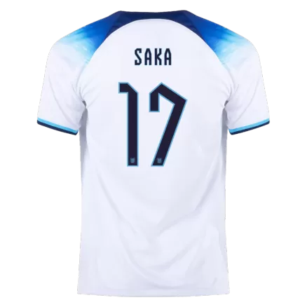 Men's England SAKA #17 Home World Cup Soccer Short Sleeves Jersey 2022 - worldjerseyshop
