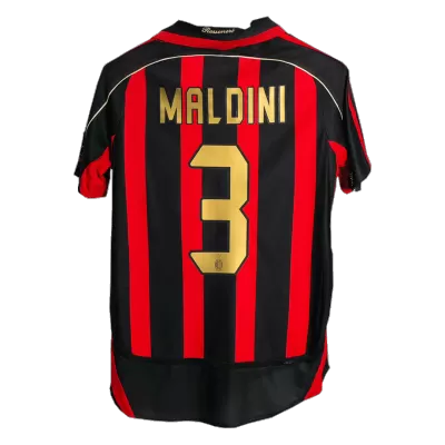 Men's AC Milan MALDINI #3 Retro Home Soccer Jersey 2006/07 - worldjerseyshop