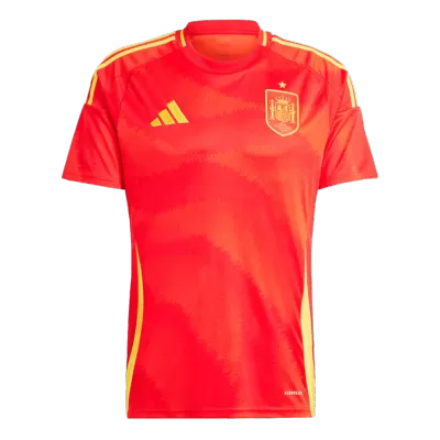 Men's Spain Home Soccer Short Sleeves Jersey 2024 - worldjerseyshop