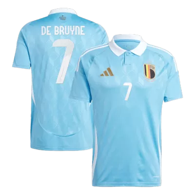 Men's Belgium DE BRUYNE #7 Away Soccer Short Sleeves Jersey 2024 - worldjerseyshop