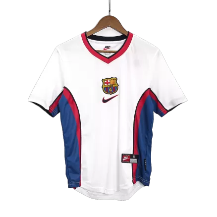 Men's Barcelona Retro Away Soccer Jersey 1998/99 - worldjerseyshop