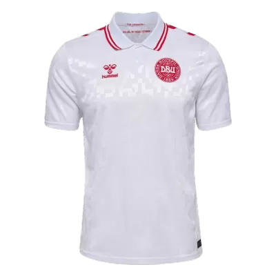 Men's Denmark Away Soccer Short Sleeves Jersey 2024 - worldjerseyshop