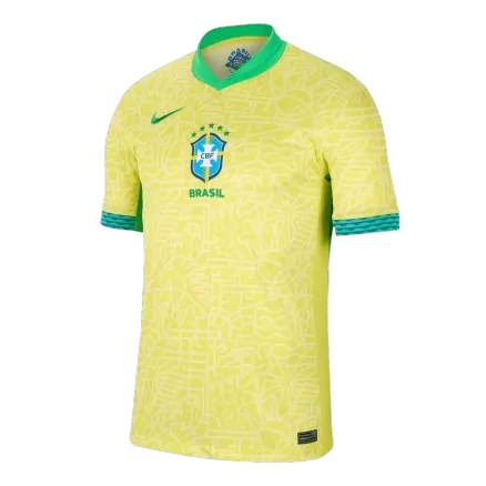 Men's Brazil Home Soccer Short Sleeves Jersey 2024 - worldjerseyshop