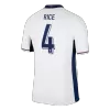 Men's England RICE #4 Home Soccer Short Sleeves Jersey 2024 - worldjerseyshop