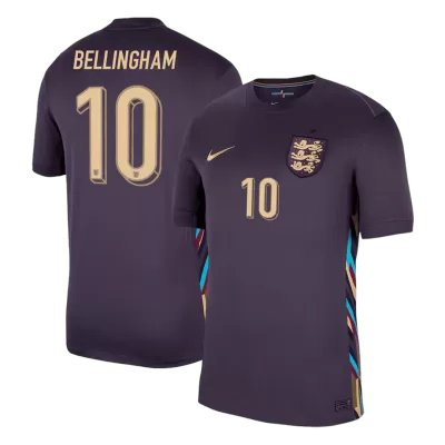 Men's England BELLINGHAM #10 Away Soccer Short Sleeves Jersey 2024 - worldjerseyshop