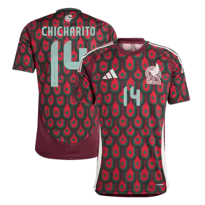 Men's Mexico CHICHARITO #14 Home Soccer Short Sleeves Jersey 2024 - worldjerseyshop