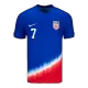 Men's USA REYNA #7 Away Soccer Short Sleeves Jersey 2024 - worldjerseyshop