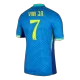Men's Brazil VINI JR. #7 Away Soccer Short Sleeves Jersey 2024 - worldjerseyshop