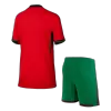 Kids Portugal Home Soccer Jersey Kits(Jersey+Shorts) 2024 - worldjerseyshop