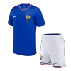 Kids France Home Soccer Jersey Kits(Jersey+Shorts) 2024 - worldjerseyshop