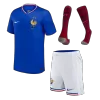 Kids France Whole Kits Home Soccer Kit (Jersey+Shorts+Sock） 2024 - worldjerseyshop