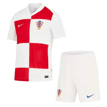 Men's Croatia Home Soccer Kit(Jersey+Shorts) 2024 - worldjerseyshop