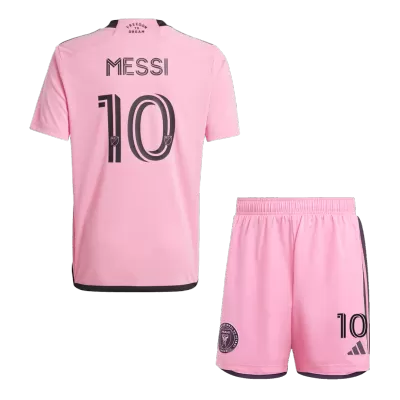 Kids Inter Miami CF MESSI #10 Home Soccer Jersey Kits(Jersey+Shorts) 2024 - worldjerseyshop