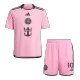 Kids Inter Miami CF MESSI #10 Home Soccer Jersey Kits(Jersey+Shorts) 2024 - worldjerseyshop