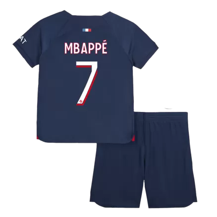 Kids PSG MBAPPÉ #7 Home Soccer Jersey Kits(Jersey+Shorts) 2023/24 - worldjerseyshop