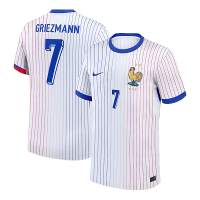 Men's France GRIEZMANN #7 Away Soccer Short Sleeves Jersey 2024 - worldjerseyshop