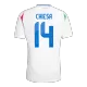Men's Italy CHIESA #14 Away Soccer Short Sleeves Jersey 2024 - worldjerseyshop