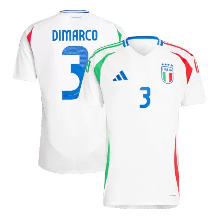 Men's Italy DIMARCO #3 Away Soccer Short Sleeves Jersey 2024 - worldjerseyshop