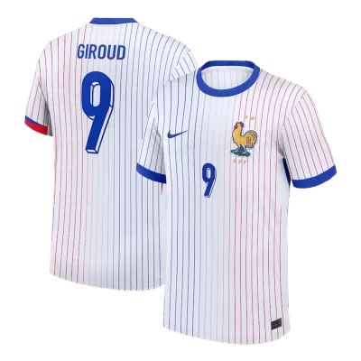 Men's France GIROUD #9 Away Soccer Short Sleeves Jersey 2024 - worldjerseyshop