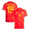 Men's Spain LAMINE YAMAL #19 Home Soccer Short Sleeves Jersey 2024 - worldjerseyshop