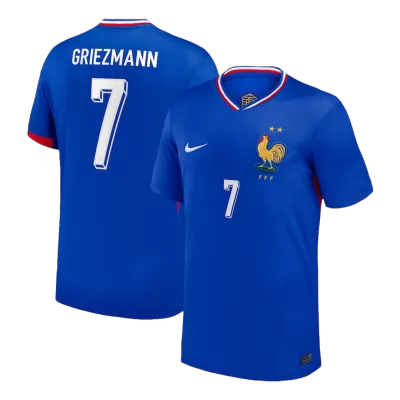 Men's France GRIEZMANN #7 Home Soccer Short Sleeves Jersey 2024 - worldjerseyshop