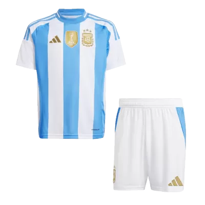 Kids Argentina Home Soccer Jersey Kits(Jersey+Shorts) 2024 - worldjerseyshop