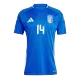 Men's Italy CHIESA #14 Home Soccer Short Sleeves Jersey 2024 - worldjerseyshop