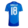 Men's Italy BARELLA #18 Home Soccer Short Sleeves Jersey 2024 - worldjerseyshop