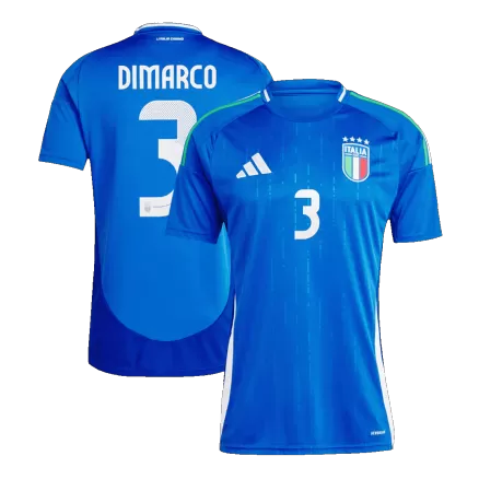 Men's Italy DIMARCO #3 Home Soccer Short Sleeves Jersey 2024 - worldjerseyshop