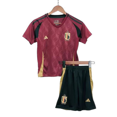 Kids Belgium Home Soccer Jersey Kits(Jersey+Shorts) 2024 - worldjerseyshop