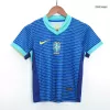 Kids Brazil Whole Kits Away Soccer Kit (Jersey+Shorts+Sock） 2024 - worldjerseyshop