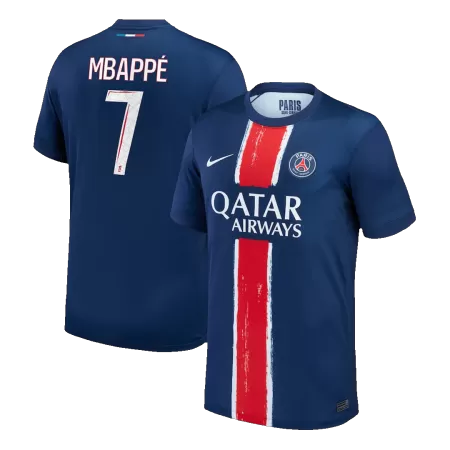 Men's PSG MBAPPÉ #7 Home Soccer Short Sleeves Jersey 2024/25 - worldjerseyshop